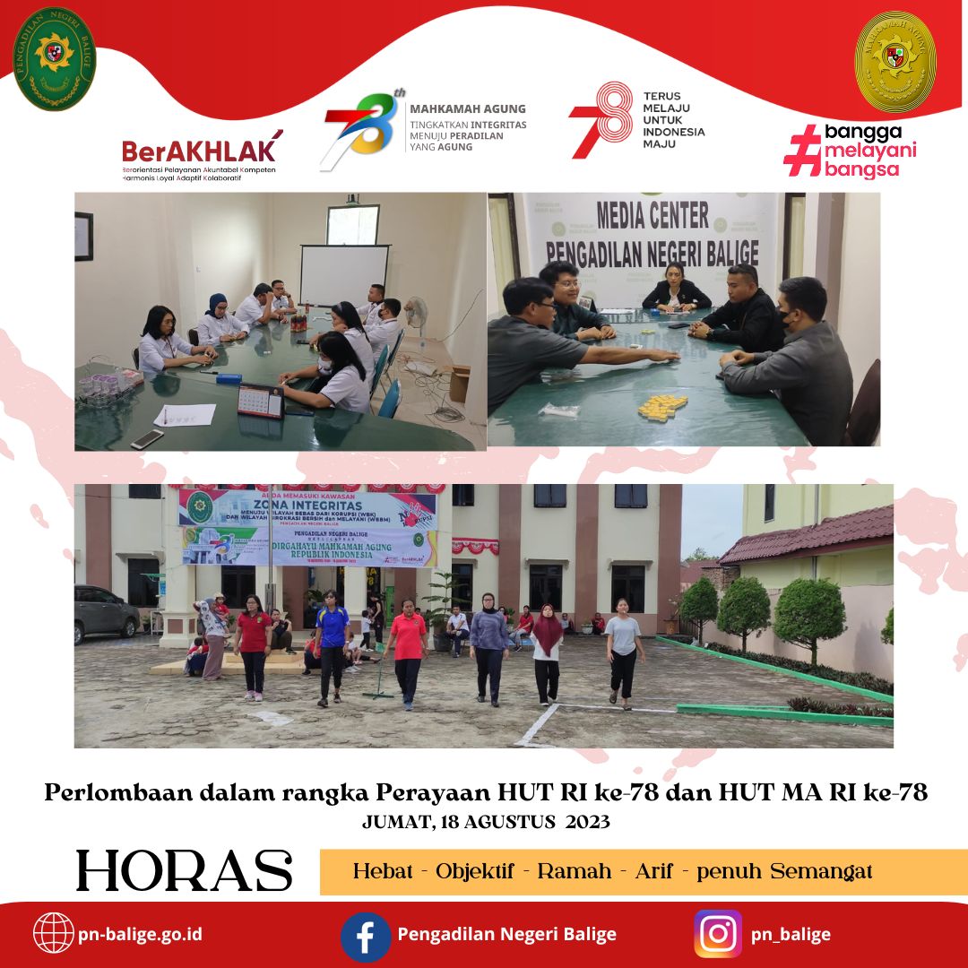 Perlombaan dalam rangka Perayaan HUT RI ke-78 dan HUT MA RI ke-78
